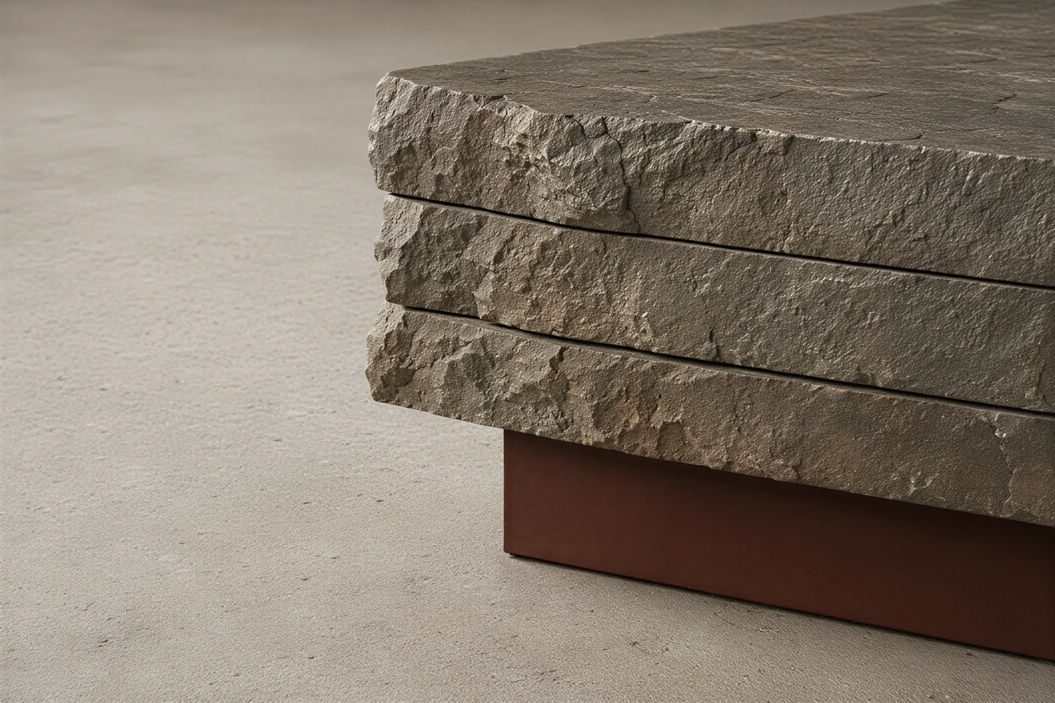 Stone and sintered stone study showing natural veining and surface variation